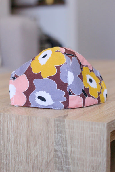 Graphic Floral Mask- Brown